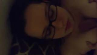 Wife in glasses titty fuck