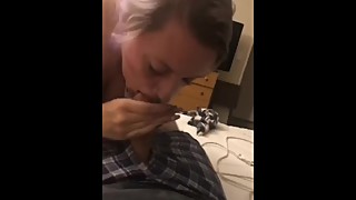 Husband gives facial all over slutty wife