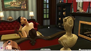 The Sims 4 - Wife gets fucked hard by husband on couch